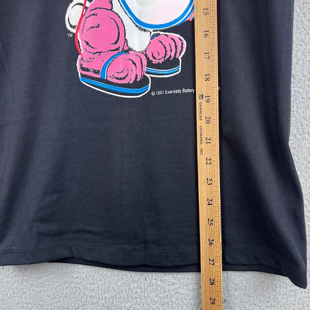 Vintage 1991 Energizer Bunny T Shirt Mens Small Black Single Stitch Made in USA - Picture 7 of 9